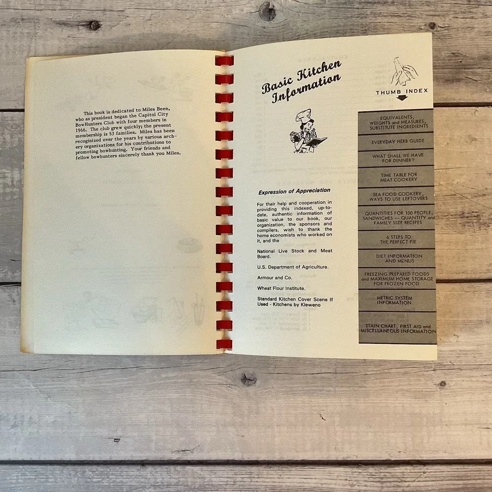 Cook'N Favorites Capitol City‎ Bow hunters Oklahoma Cookbook Recipes 1982